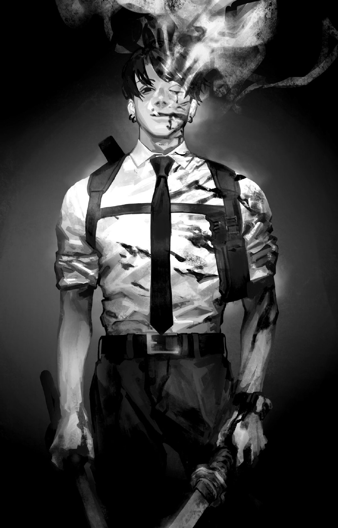 暗黑系风格的电锯人，破坏力超强的枪之恶魔，原来是你啊，秋