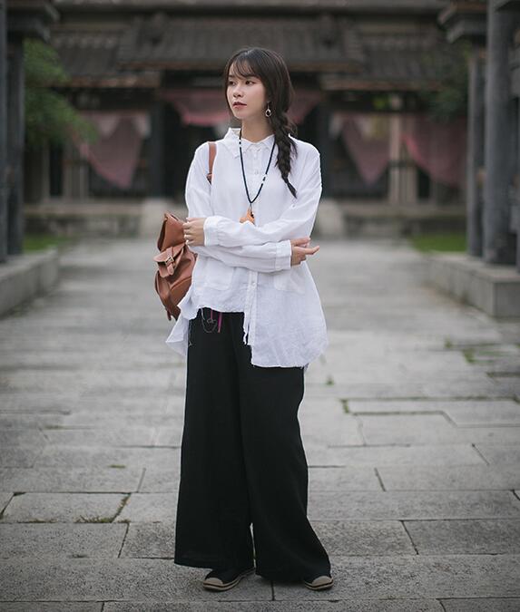 棉麻裤优雅气质显瘦减龄裤,洋气女裤棉麻裤搭配