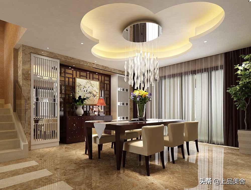 深圳夫妻装修350平复式楼，成熟稳重的中式风，客厅效果太惊艳