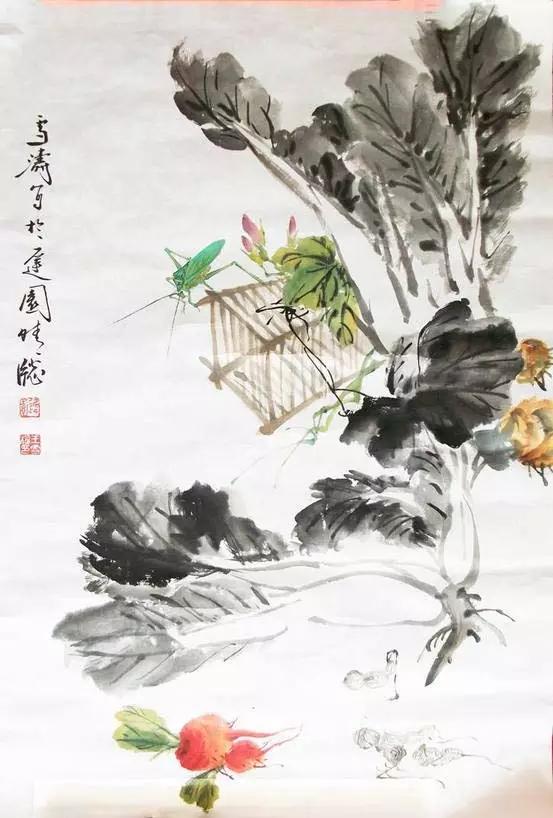 画白菜技法,3d白菜画