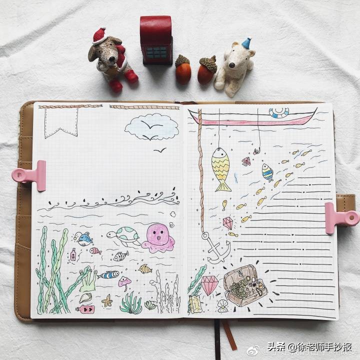 书的海洋手抄报怎么画,海洋生命大揭秘手抄报