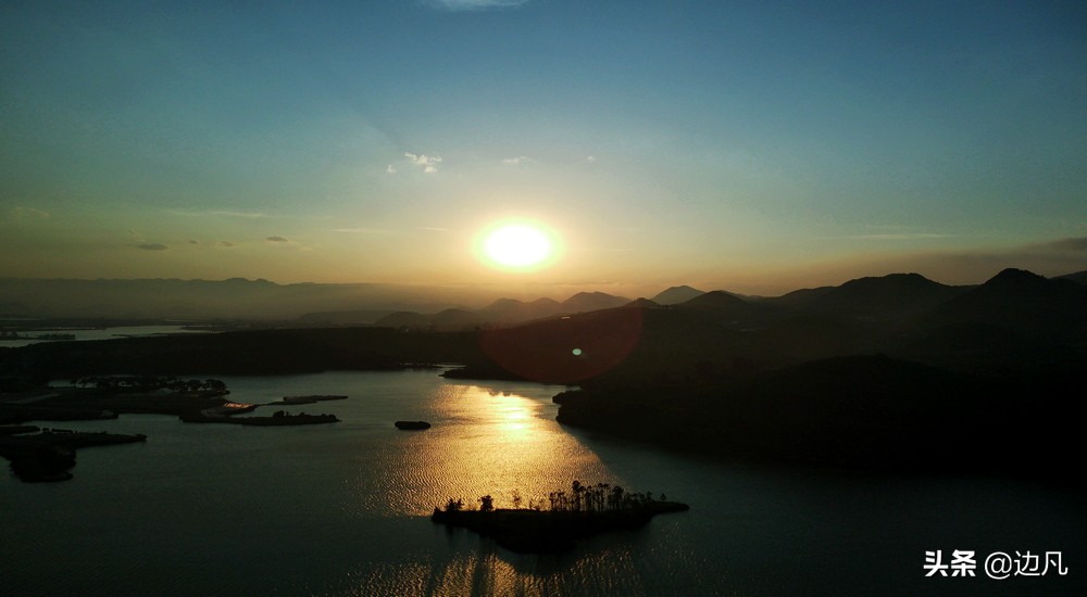 邂逅最美山水田园,春游邂逅一场完美的日落