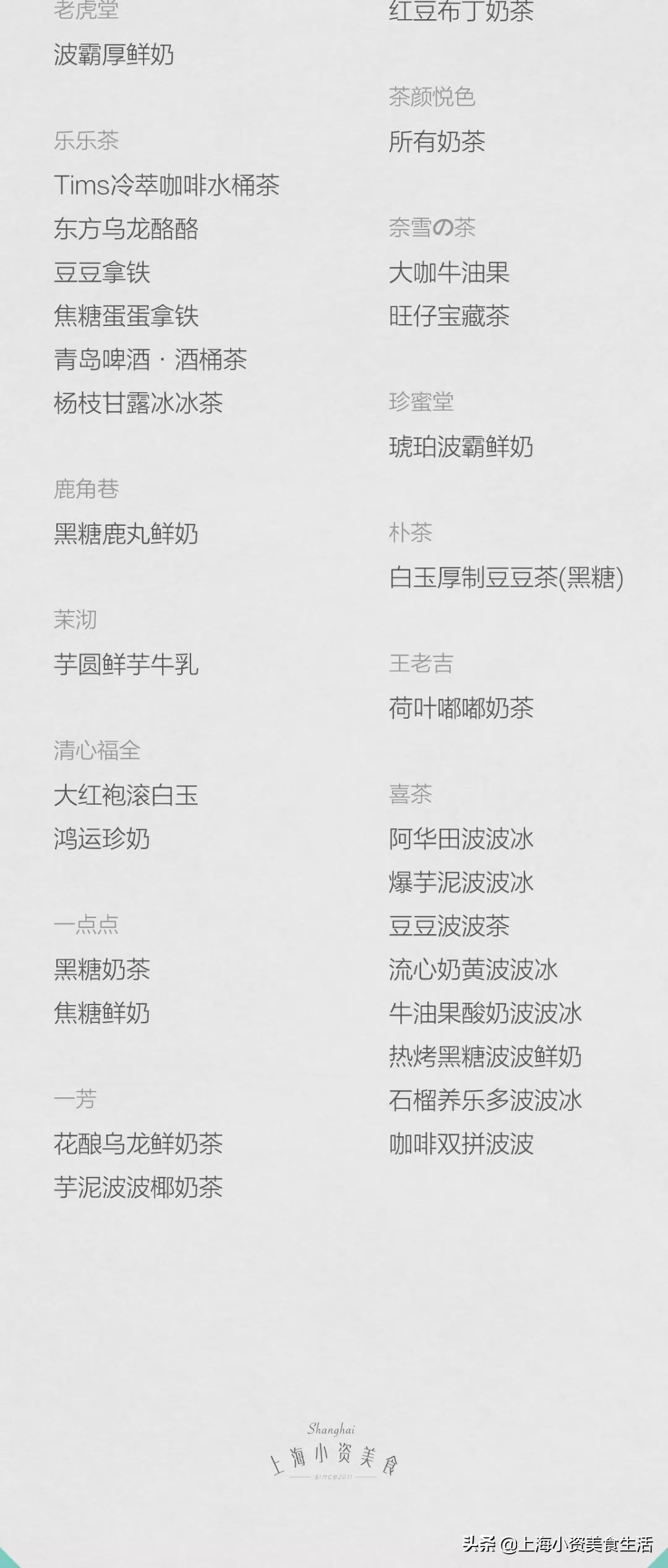 2019魔都“奶茶年”！呕心沥血整理了50杯年度奶茶