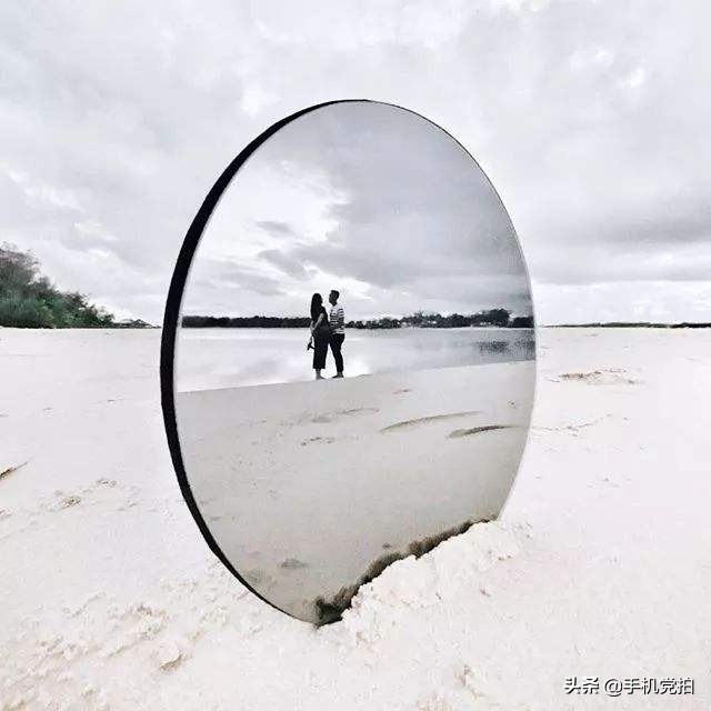 拍照用小镜子,拍照带夹子的镜子