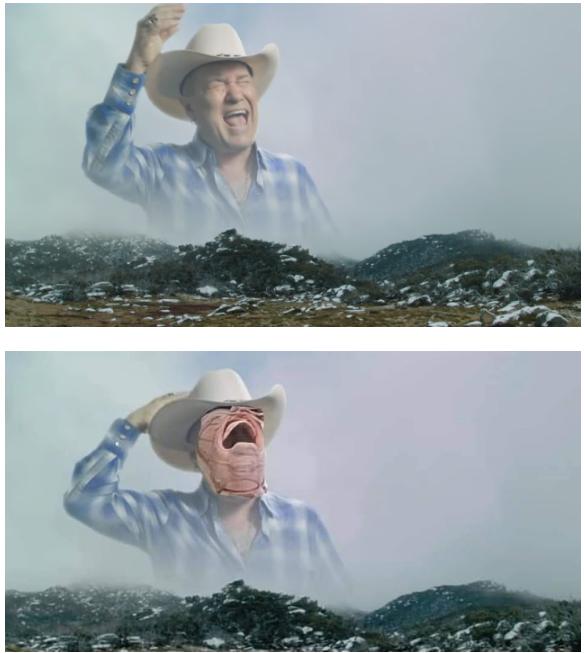 P在脸上毫无违和！“开口大笑的粉红球鞋”与真人相似度极高