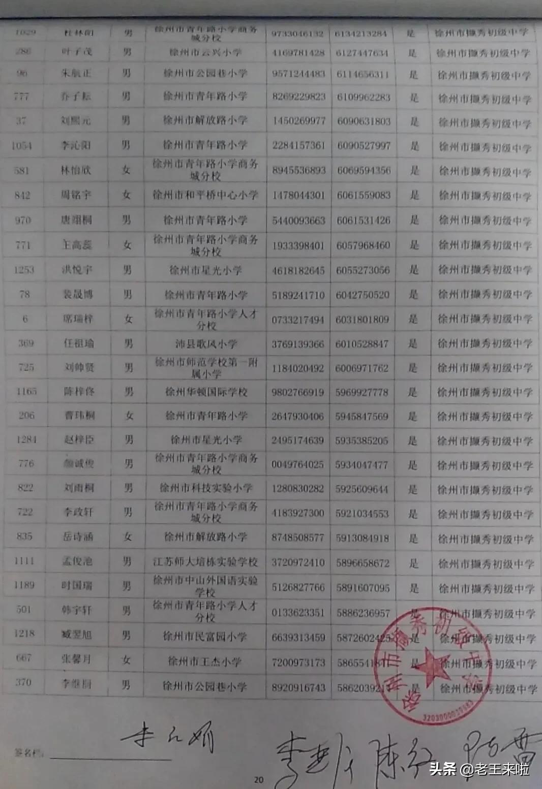 徐州撷秀初级中学2024年招生计划,撷秀初中录取名单