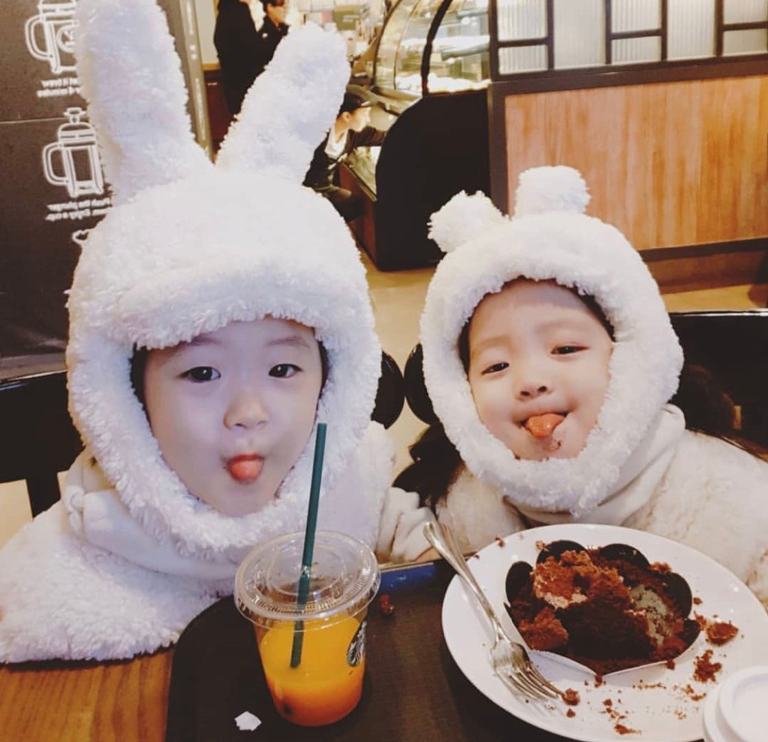 萌娃可爱闺蜜头像,四人闺蜜头像呆萌四张一人一张