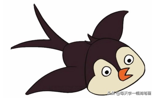 春天树木开花燕子蜜蜂飞来简笔画,简笔画燕子教程幼儿园