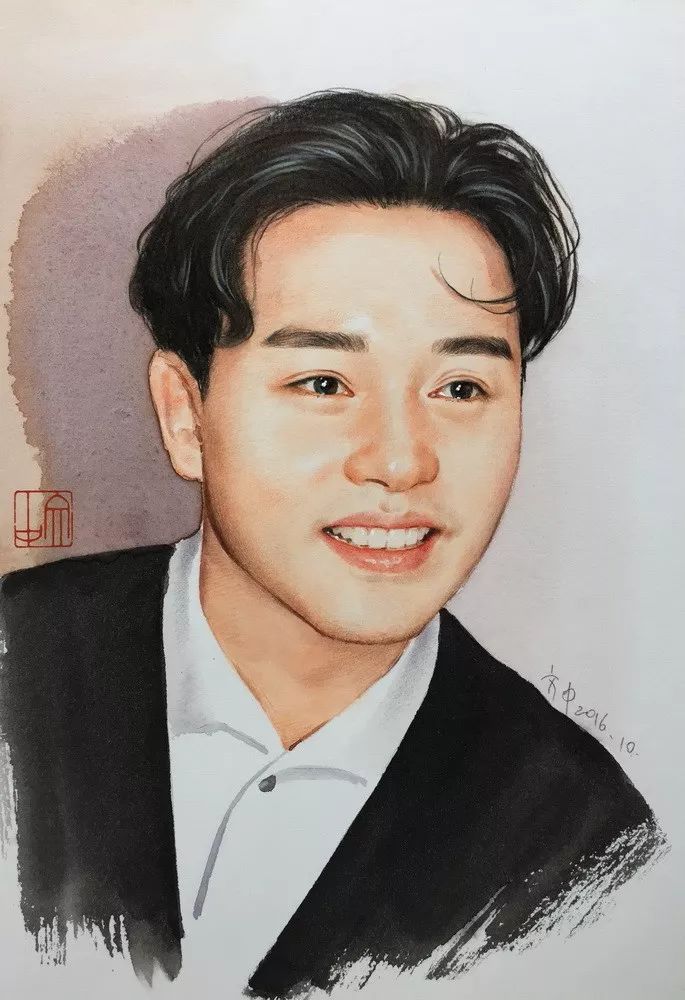 比起打印画，美院毕业的他，笔下这种彩铅水彩画才好看哭了~