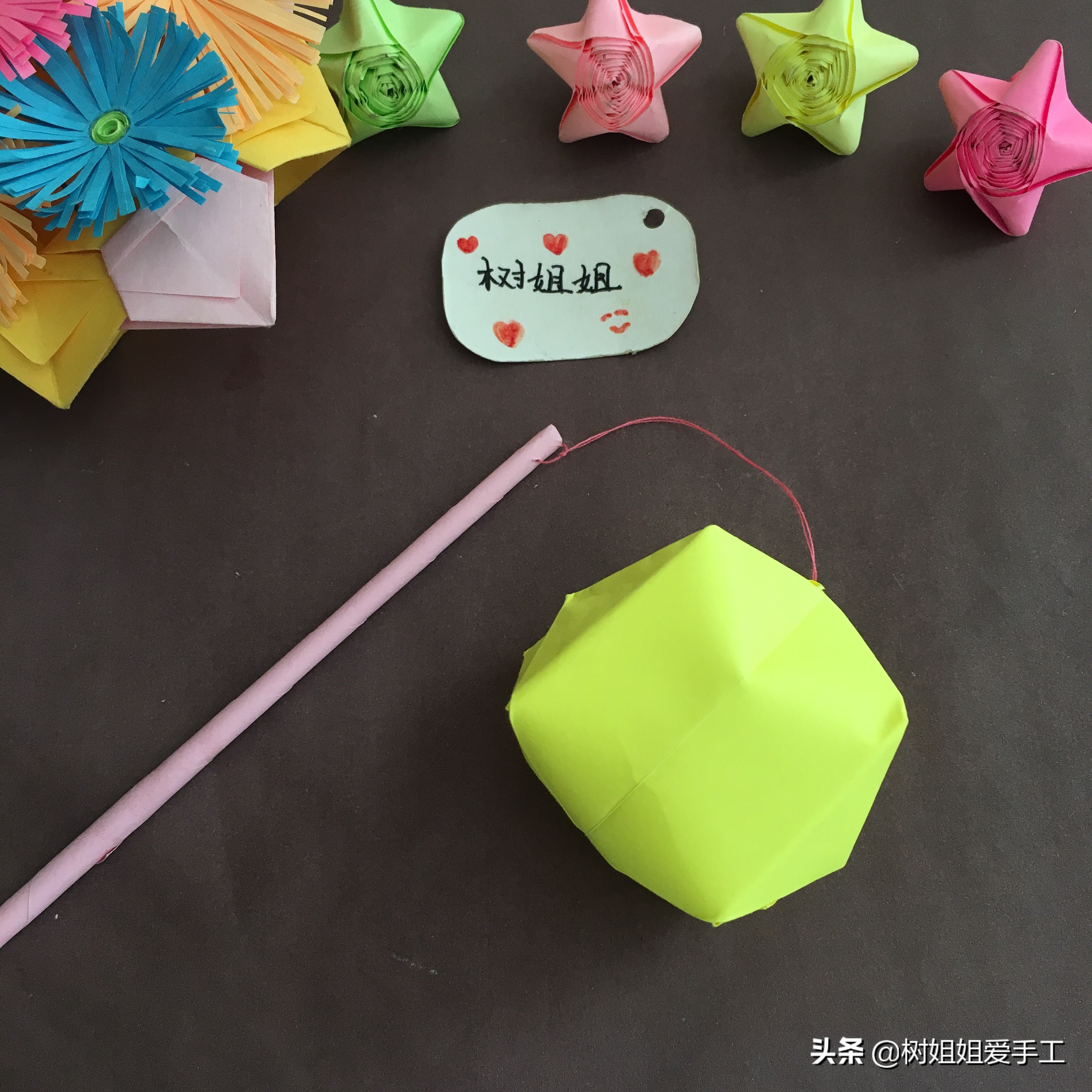 儿童吹气式手提灯笼折纸视频,小孩子玩的折纸吹气灯笼