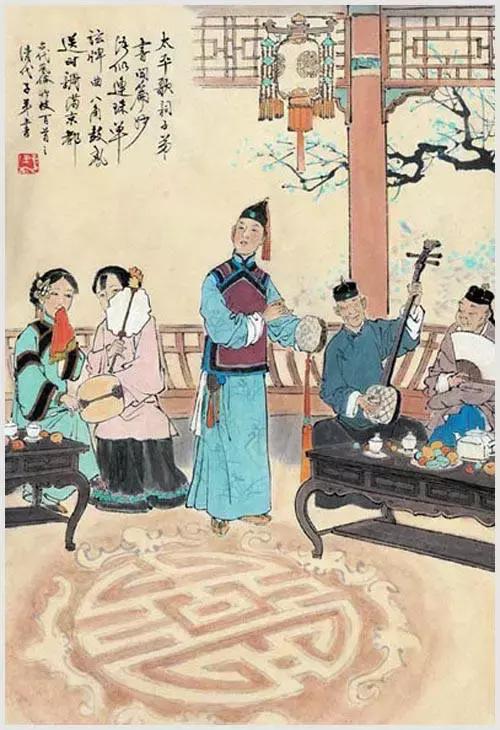100首诗词100张风俗图太美了,100幅中国古风俗画