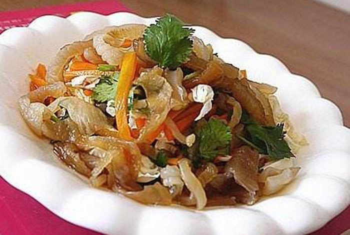 好吃的海蜇菜肴做法推荐,凉拌海蜇招牌凉菜100款