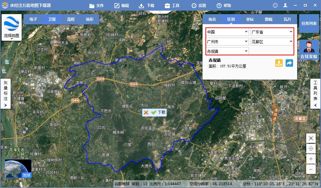 乡镇区域边界图,如何查看全国乡镇行政边界