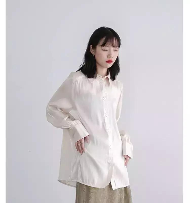春季新款时尚百搭大码衬衫,爆款秋冬时尚衬衫第二件免费