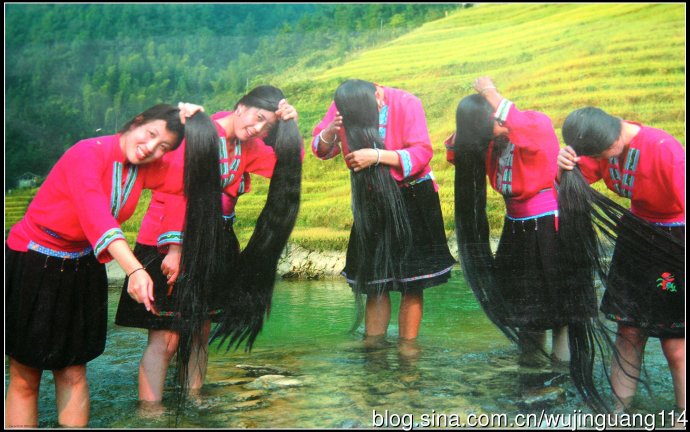 奇观：广西红瑶美女长发世界第一,图