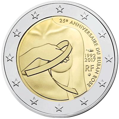 四分之一欧元中法纪念币,2欧元纪念币