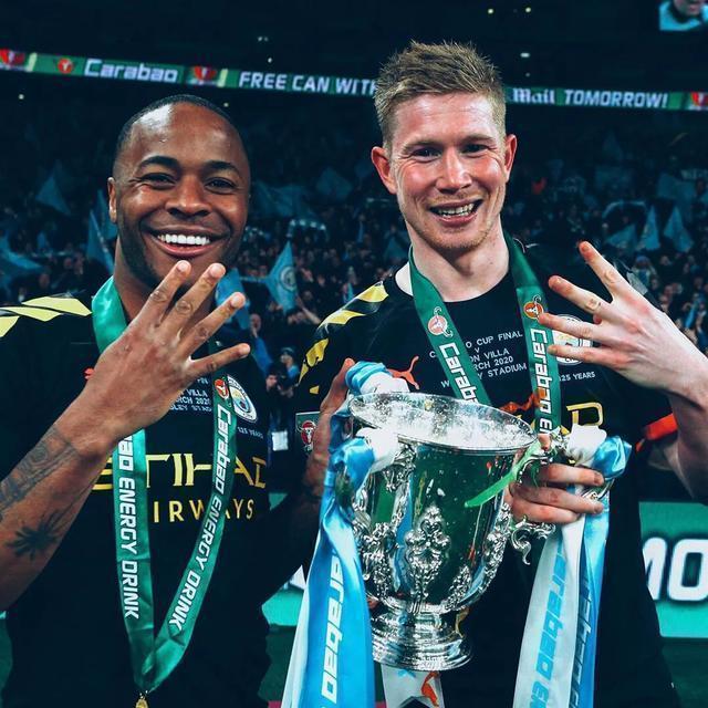 曼城4比1曼联德布劳内庆祝图片,18-19赛季英超曼城德布劳内