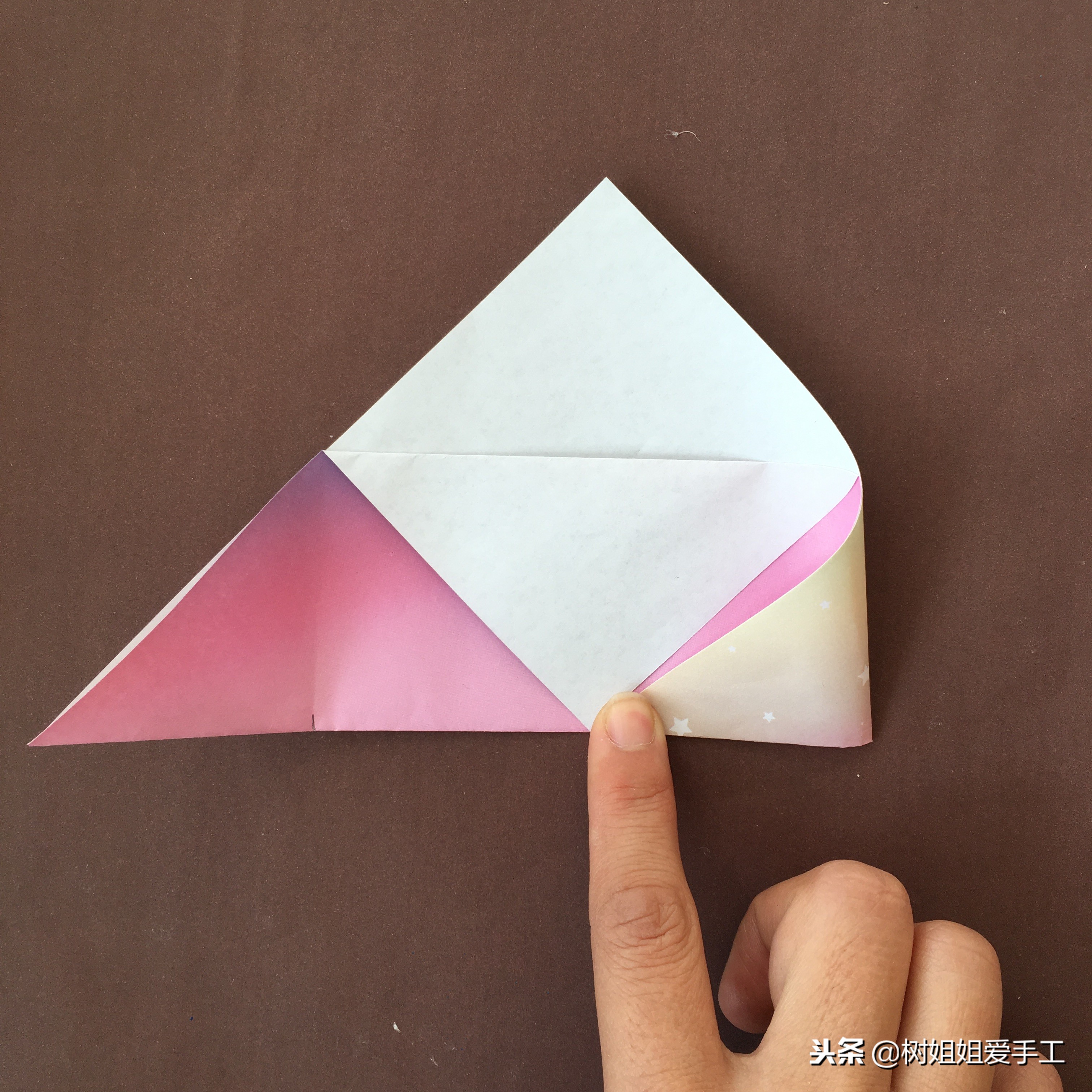 信封正方形折纸折法,三角形信封折纸手工简单易学