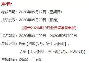 2025日语考试时间,2020年日语考试时间表