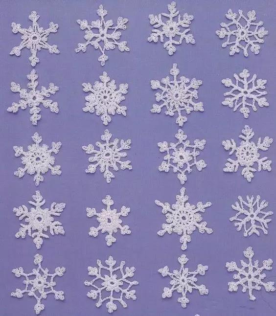 简单手工钩织雪花,钩编高清雪花图解教程