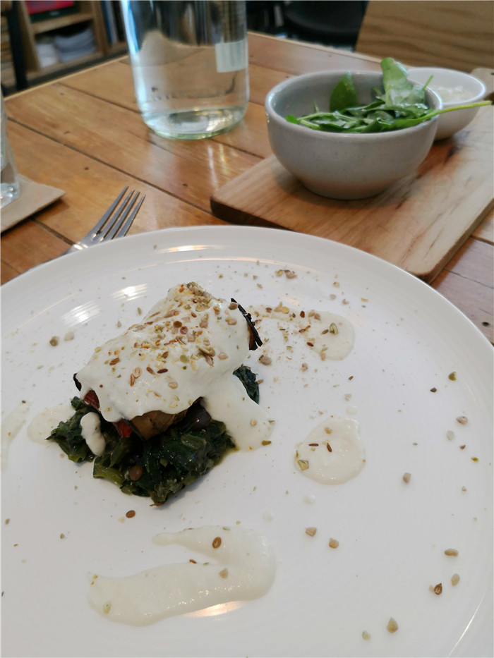 新西兰总理府前吃素食