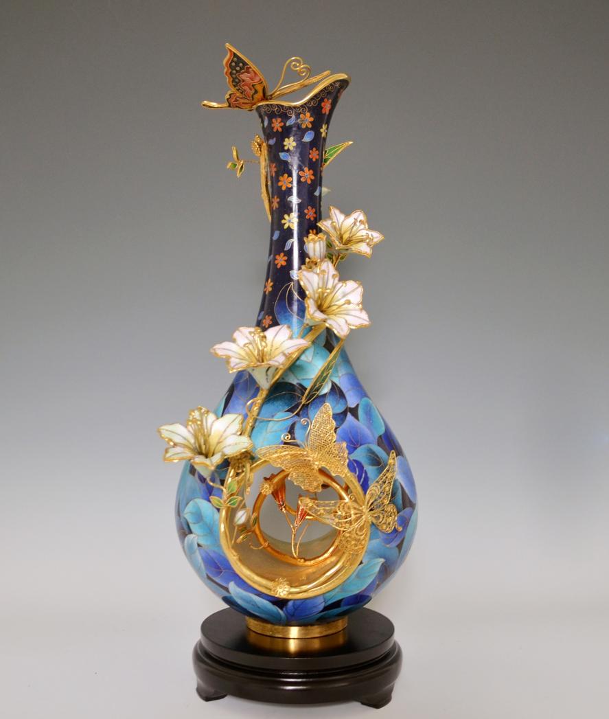 景泰蓝掐丝珐琅制作历史背景,非遗景泰蓝珐琅艺术