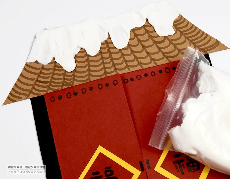 开门大吉儿童画简单又漂亮,新年主题画儿童画简单