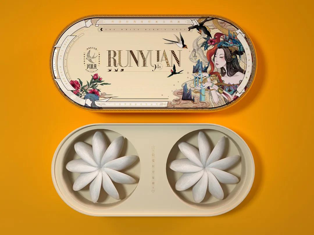 燕窝中国风创意包装盒,燕窝包装如何设计才能呈现东方美