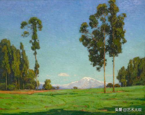 美国当代风景油画写生作品,美国大峡谷古典风景油画