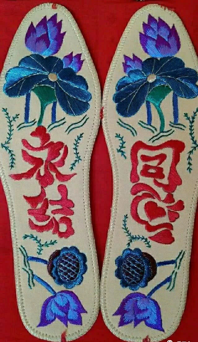 八瓣花鞋垫图案怎么绣,绣鞋垫花样图案大全