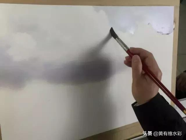 水彩画山风景入门,远山画法入门教程