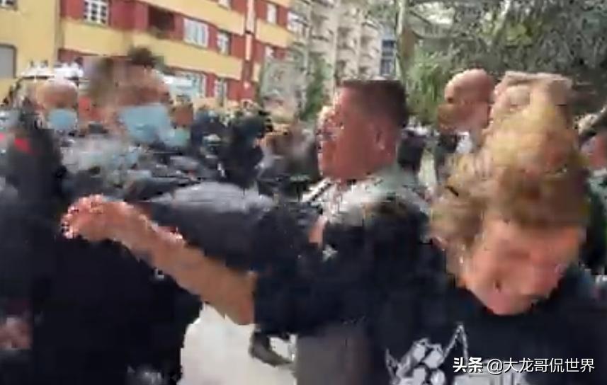 德国警察抓捕抗议者,德国警察执法遭暴打