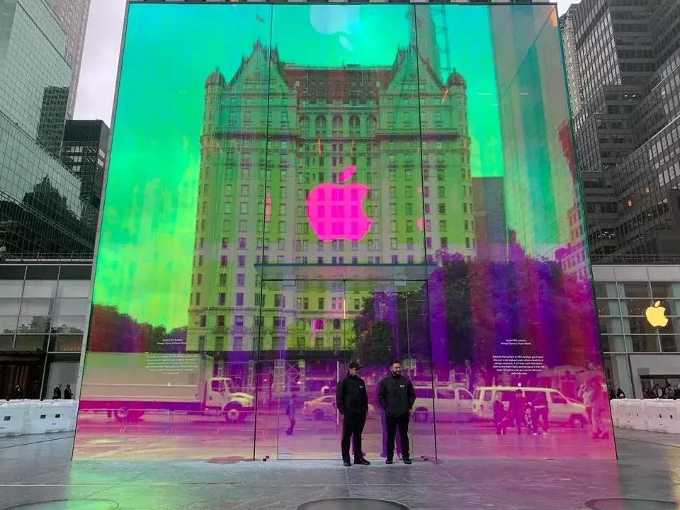 苹果店外立面效果图,苹果最大店面设计图