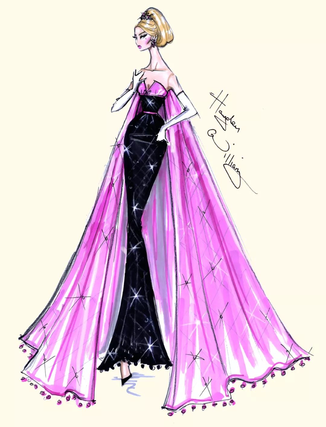 设计稿晚礼服,设计礼服手稿图洛丽塔