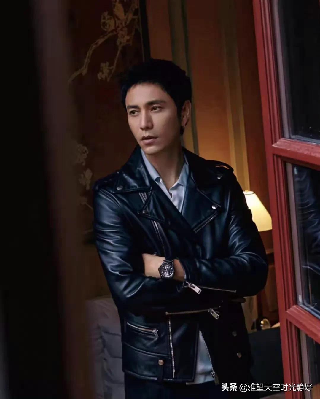 秋冬男星皮衣穿搭,男明星皮衣外套搭配