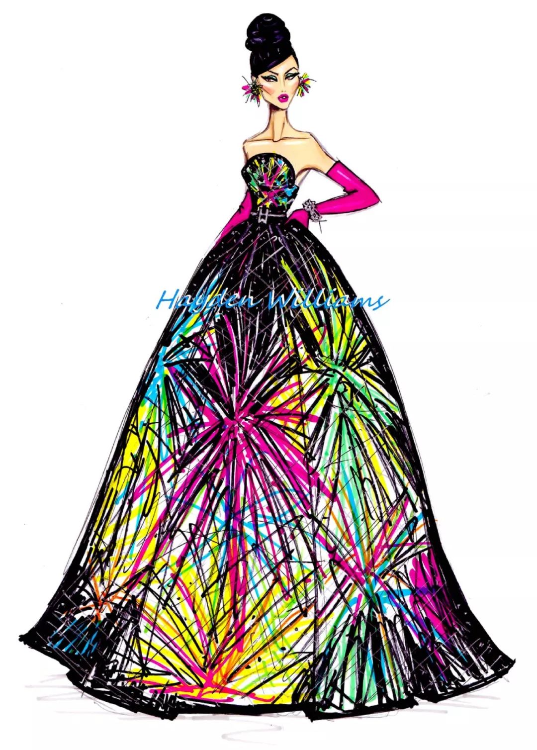 设计稿晚礼服,设计礼服手稿图洛丽塔