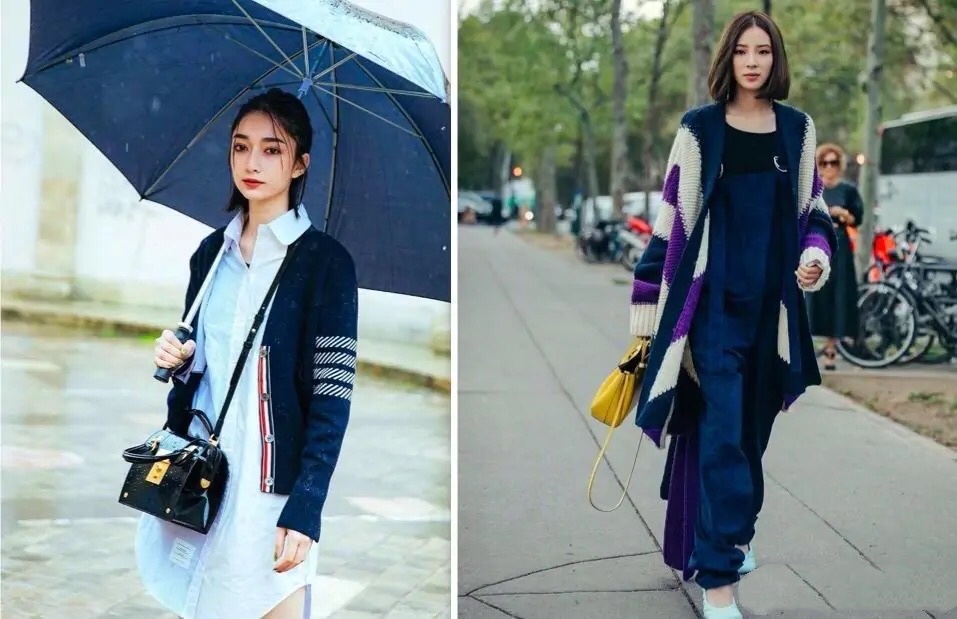 韩国女神穿搭,又飒又美的韩国女孩街拍穿搭示范