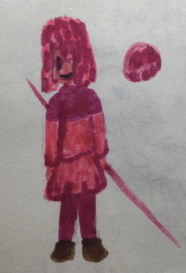 （作者手绘）各AU的Frisk，猜猜是哪些AU的（可能有些画的不好）