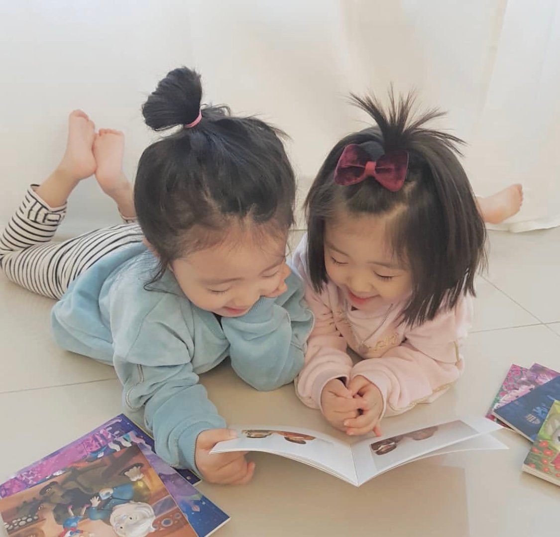 萌娃可爱闺蜜头像,四人闺蜜头像呆萌四张一人一张