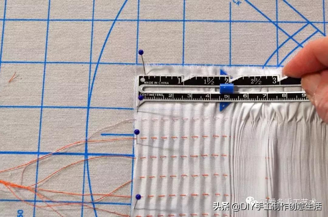 缩褶绣编织视频教程,棒针褶皱效果
