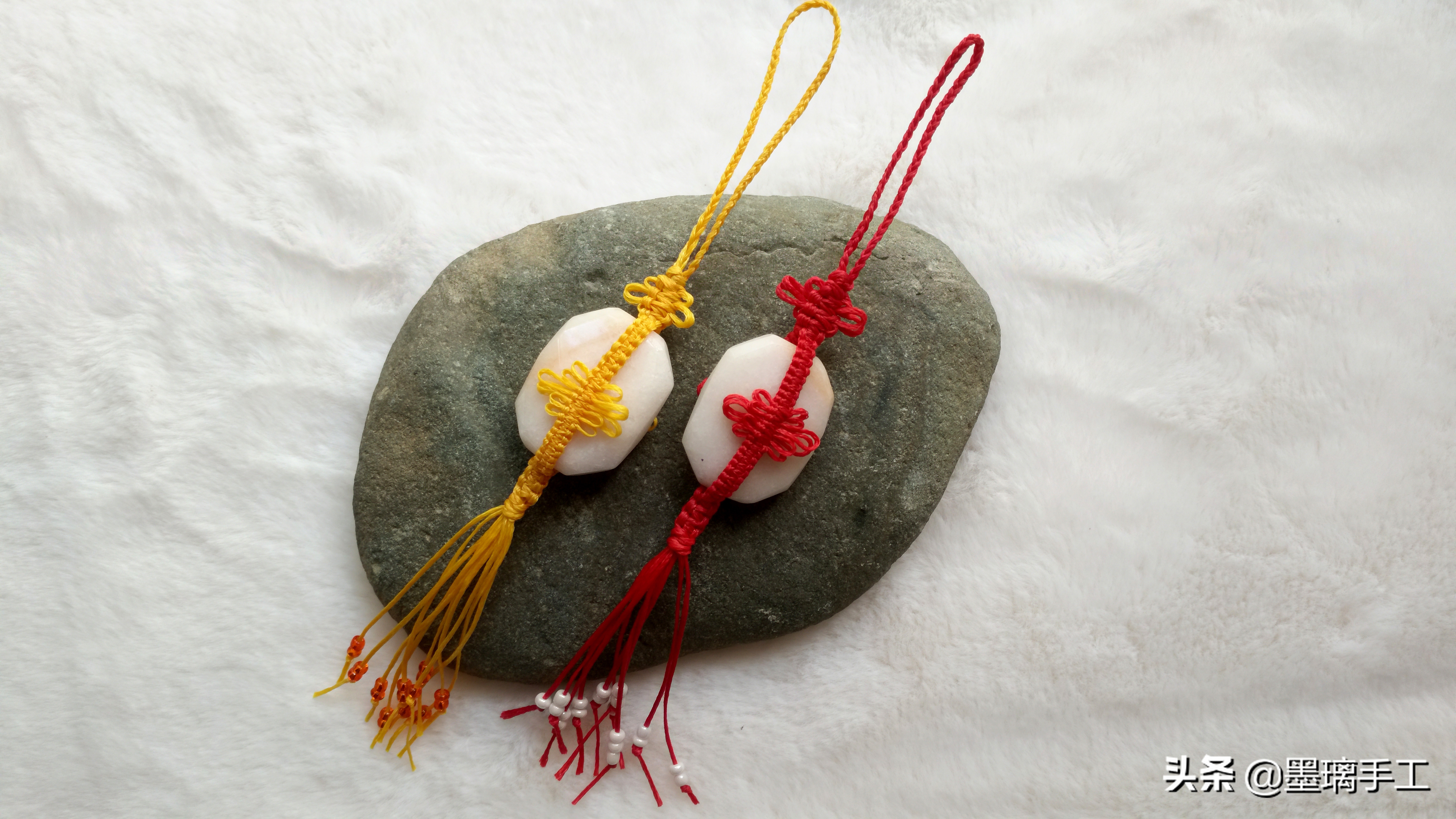 挂饰编绳教程大全,平安喜乐绳编车内挂饰教程