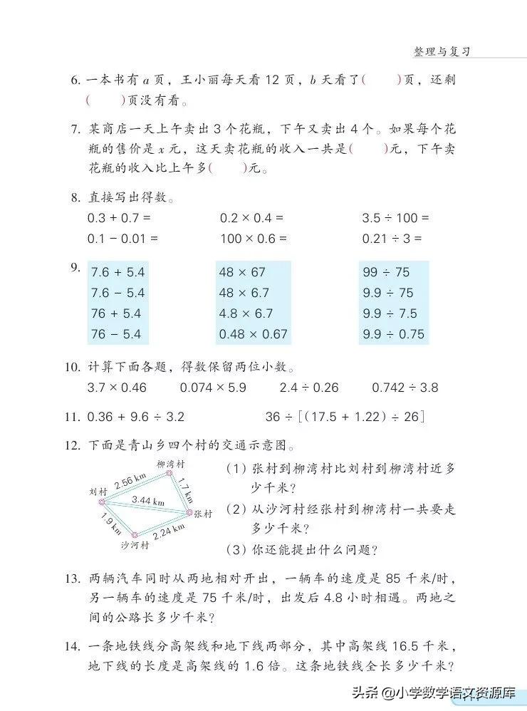 苏教版五年级上册数学电子课本,苏教版数学五年级上册目录