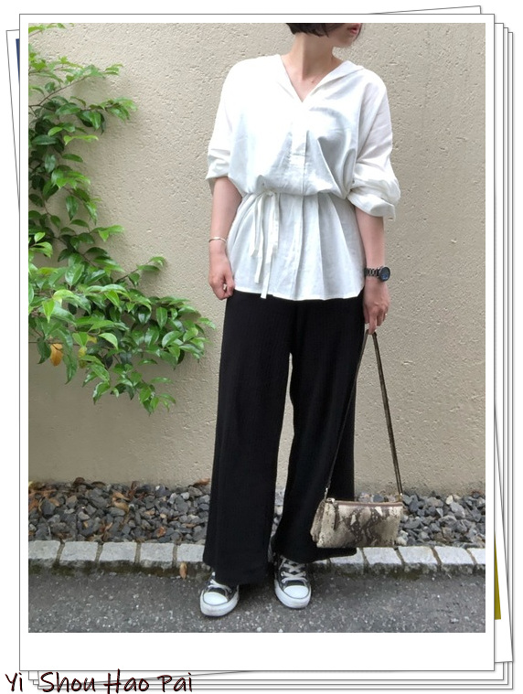 优衣库穿搭夏季女生阔腿裤,优衣库窄版阔腿纯棉女裤
