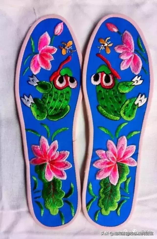 鞋垫绣花制作教程全过程,陕北民间纯手工鞋垫绣花
