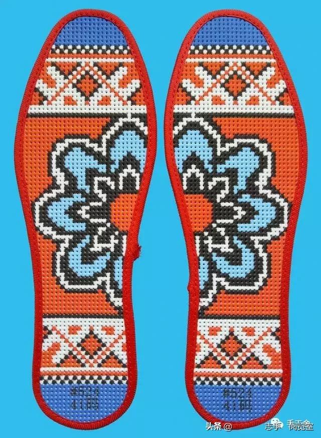 手工鞋垫自己绣,十字绣鞋垫视频教程