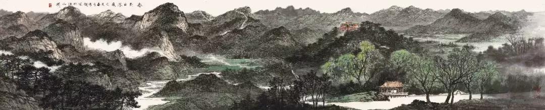 段铁嵩山水画欣赏,段铁山水画作品在京展出
