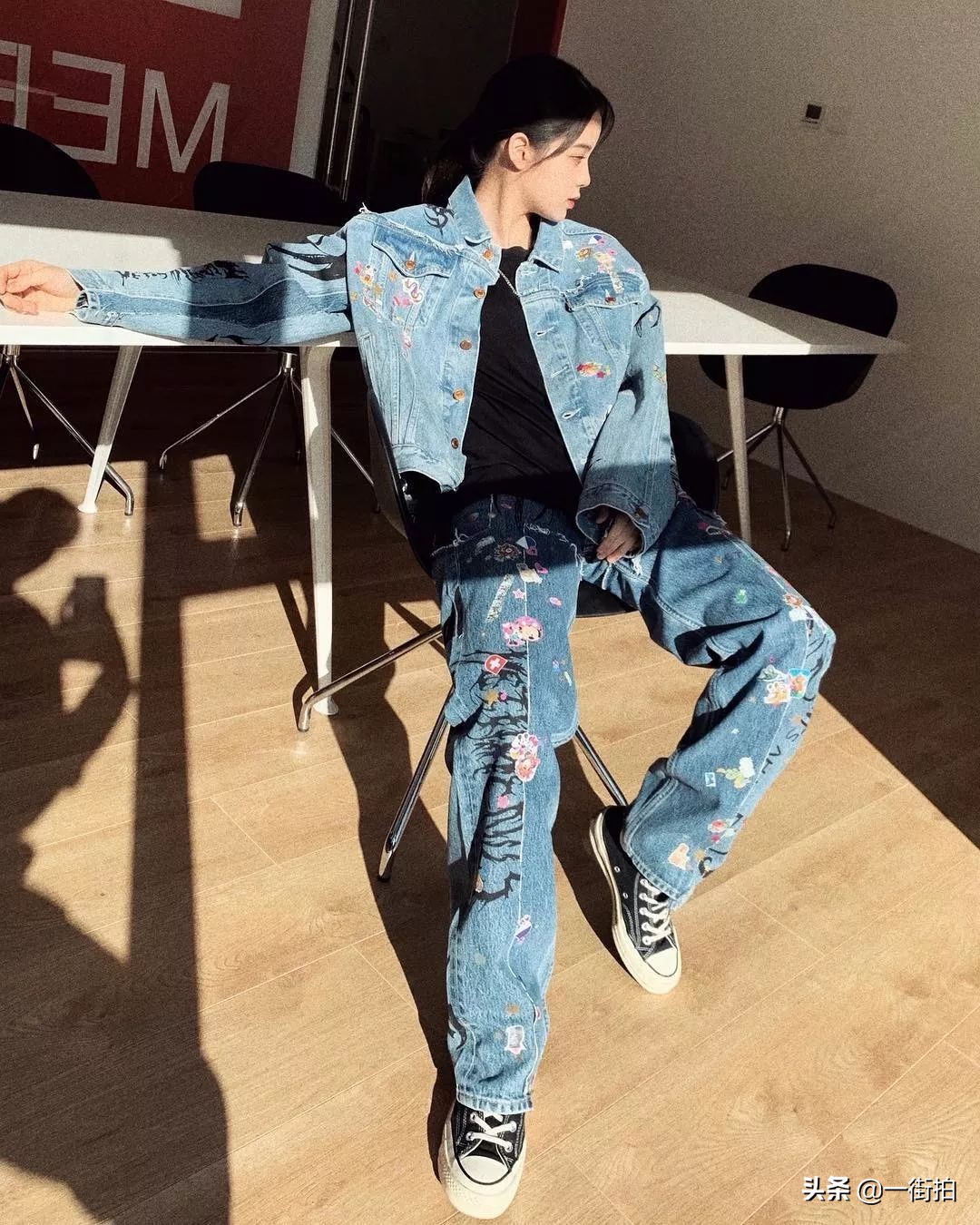 欧阳娜娜匡威裤子穿搭,欧阳娜娜匡威同款穿搭