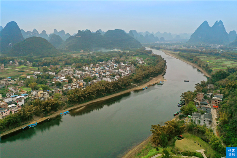 阳朔遇龙河8人船打水筏漂流,阳朔遇龙河竹筏八人筏