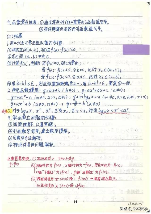高考数学147分学霸手写笔记完整版,高考数学140+提分笔记