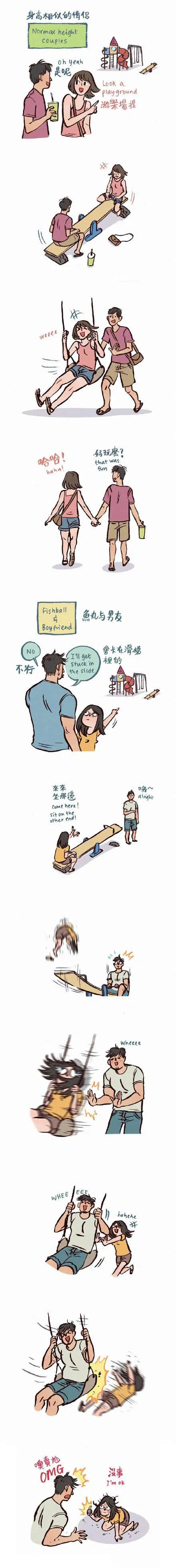 158cm插画师与199cm男友的日常，网友：边笑哭边吃狗粮